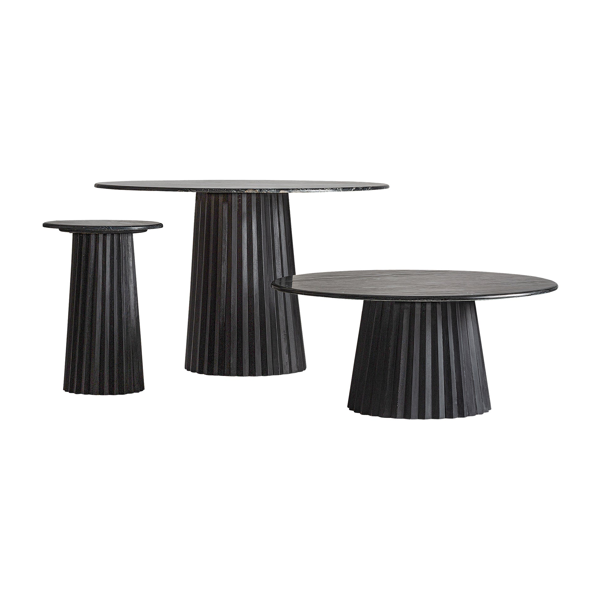 PLISSÉ WOOD DINING TABLE